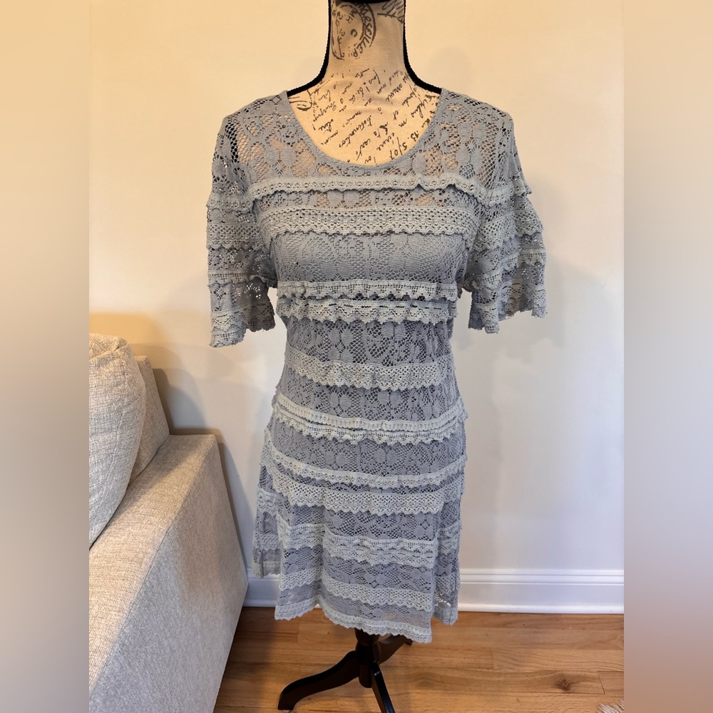 The Letter blue lace dress size medium